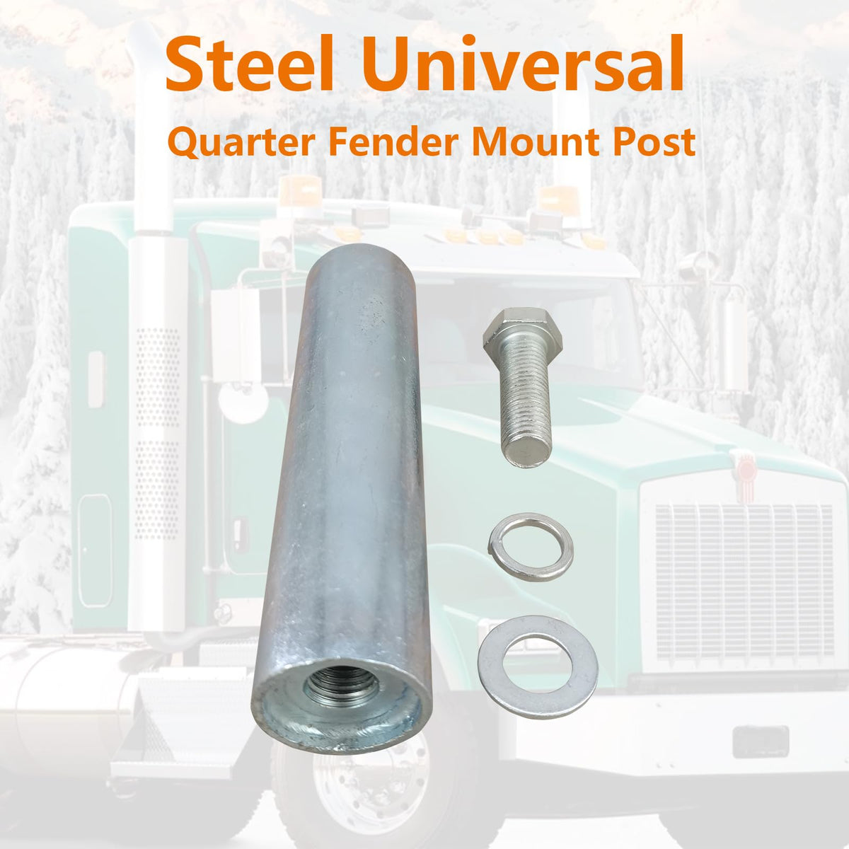 ASTAMOTOR post next to a ruler showing 8 inch length for accurate fit verification