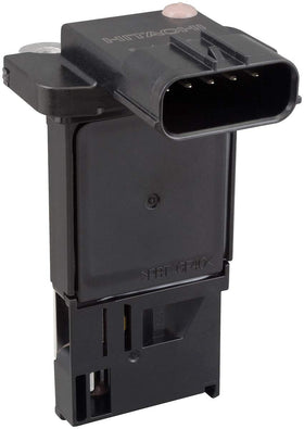 Astemo Hitachi MAF0033 front assembly showing mounting points and airflow housing for easy replacement