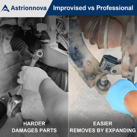 Astrionnova kit beside a 1/2" breaker bar showing scale and compatibility with common tools