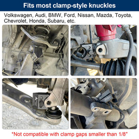Astrionnova beside ruler to show scale and compatibility for various pinch‑bolt gaps