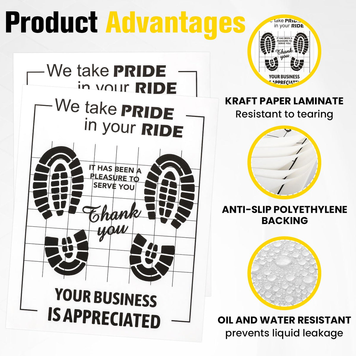 AstrivixDD polyethylene anti-slip back detail preventing liquid seepage