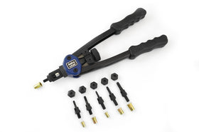 Astro Pneumatic showing quick-change head detail for fast mandrel swaps and reduced downtime