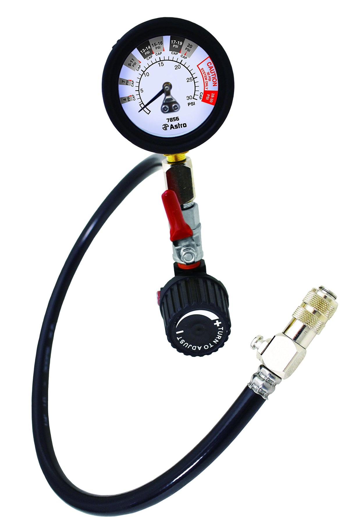 AP Astro Pneumatic Tool Company Astro 7856 front view showing gauge and regulator, durable shop use