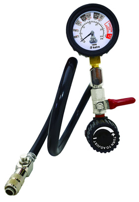 Astro 7856 gauge close-up with marked common pressure levels, improves diagnostic accuracy