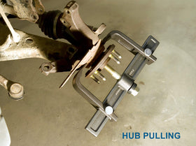 Astro Pneumatic puller kit arranged on workbench demonstrating shop-ready organization