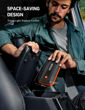 AstroAI ports and USB C cable detail illustrating fast charging convenience