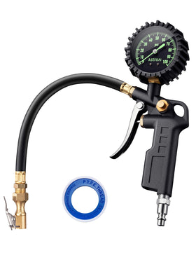AstroAI front view showing inflator gauge and trigger for reliable control