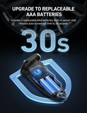 AstroAI backlit display closeup offering clear nighttime readings for safer checks