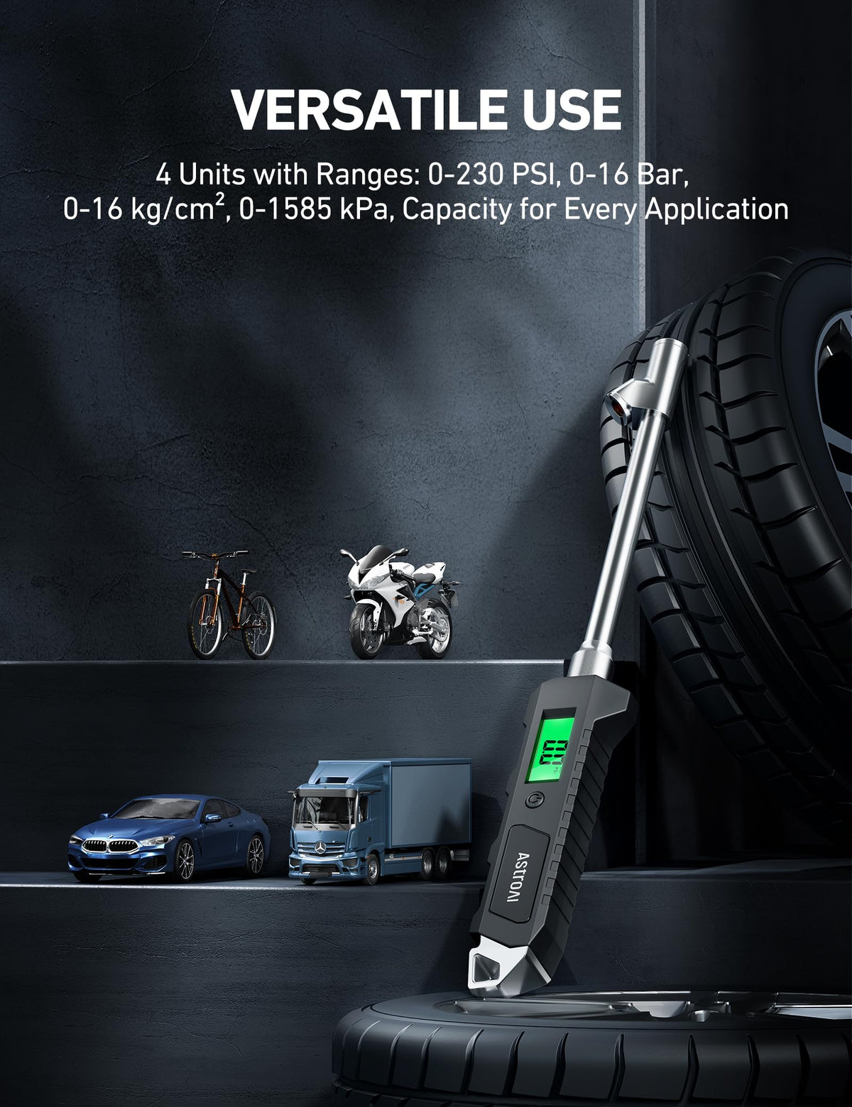 AstroAI ergonomic non-slip grip and single-button control for steady handling