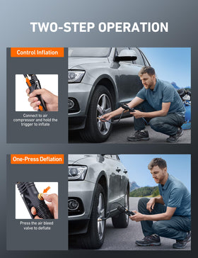 AstroAI hose and handle detail showing anti-slip grip and crush-resistant hose