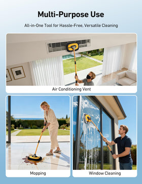 AstroAI in use cleaning an SUV roof illustrating safe high-surface access