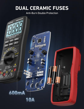 AstroAI ceramic fuse compartment open highlighting overcurrent protection