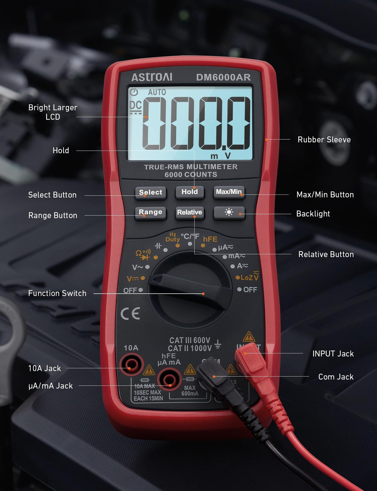 AstroAI on a workbench during car repair to illustrate real-world use