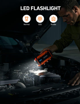 AstroAI P10 safety label close-up showing protections and user confidence benefit