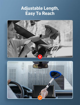AstroAI rotating head angled to reach corners and reduce strain