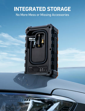 AstroAI S8 Air powering a phone via USB for mobile charging on the go