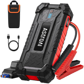 AstroAI S8 Ultra front view showing compact jump starter and benefits