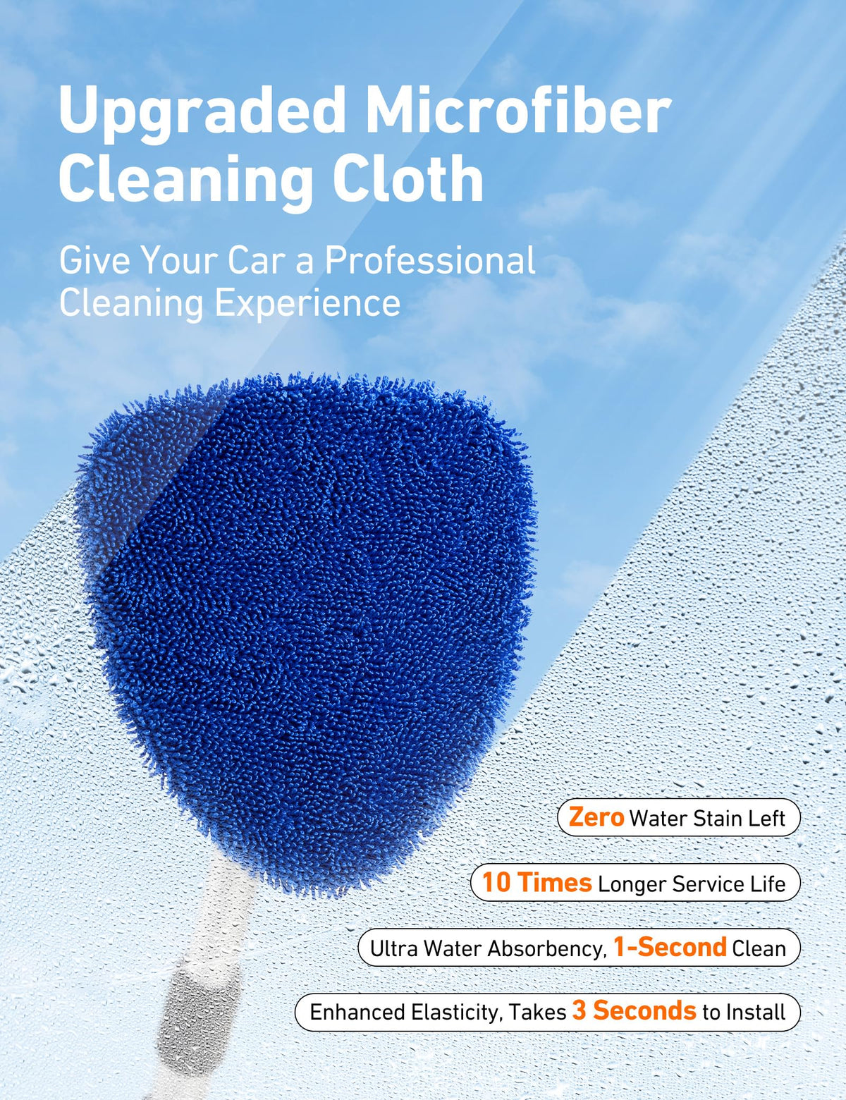 AstroAI telescoping handle fully extended for long-reach cleaning