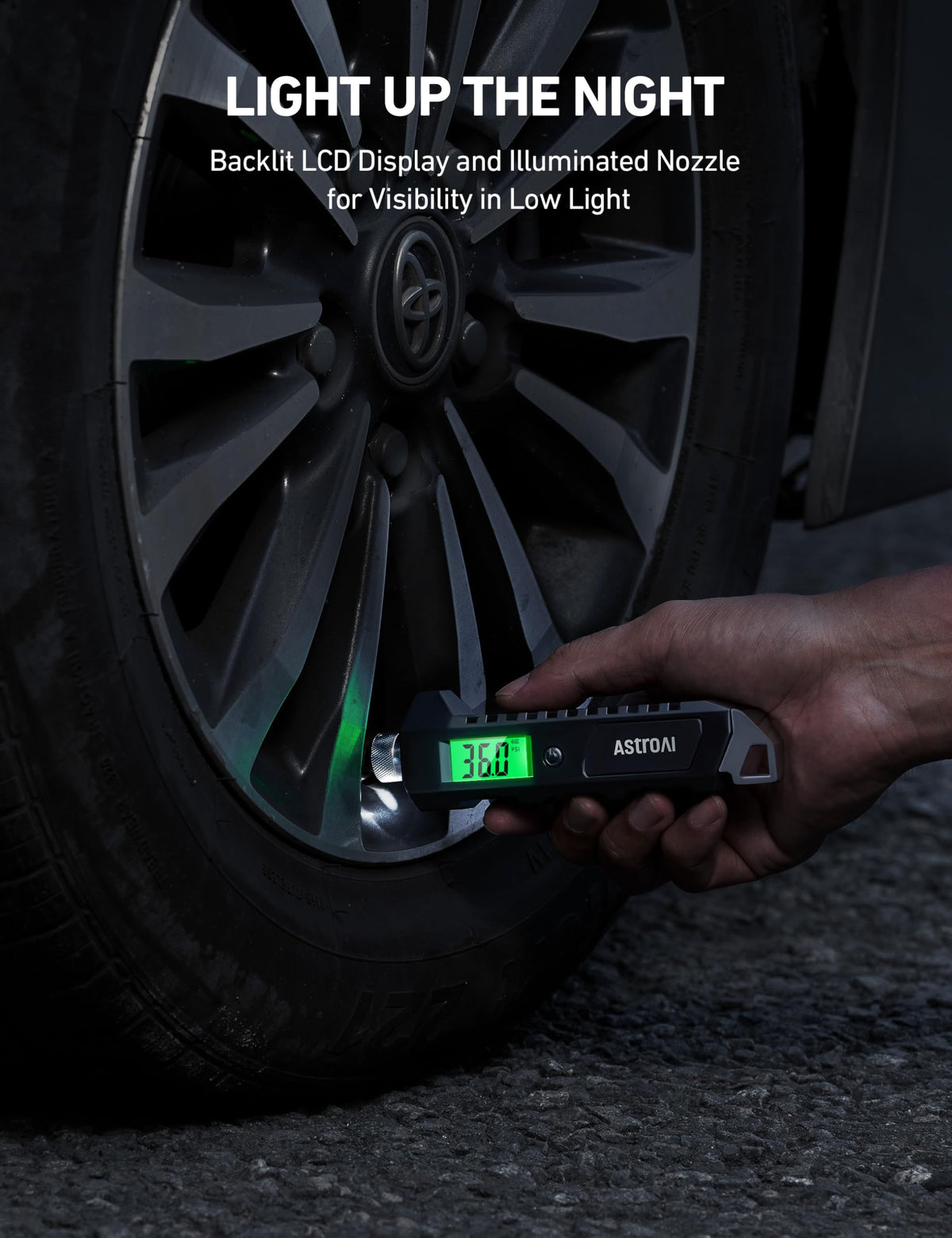 AstroAI textured non-slip grip detail for secure handling during checks benefit