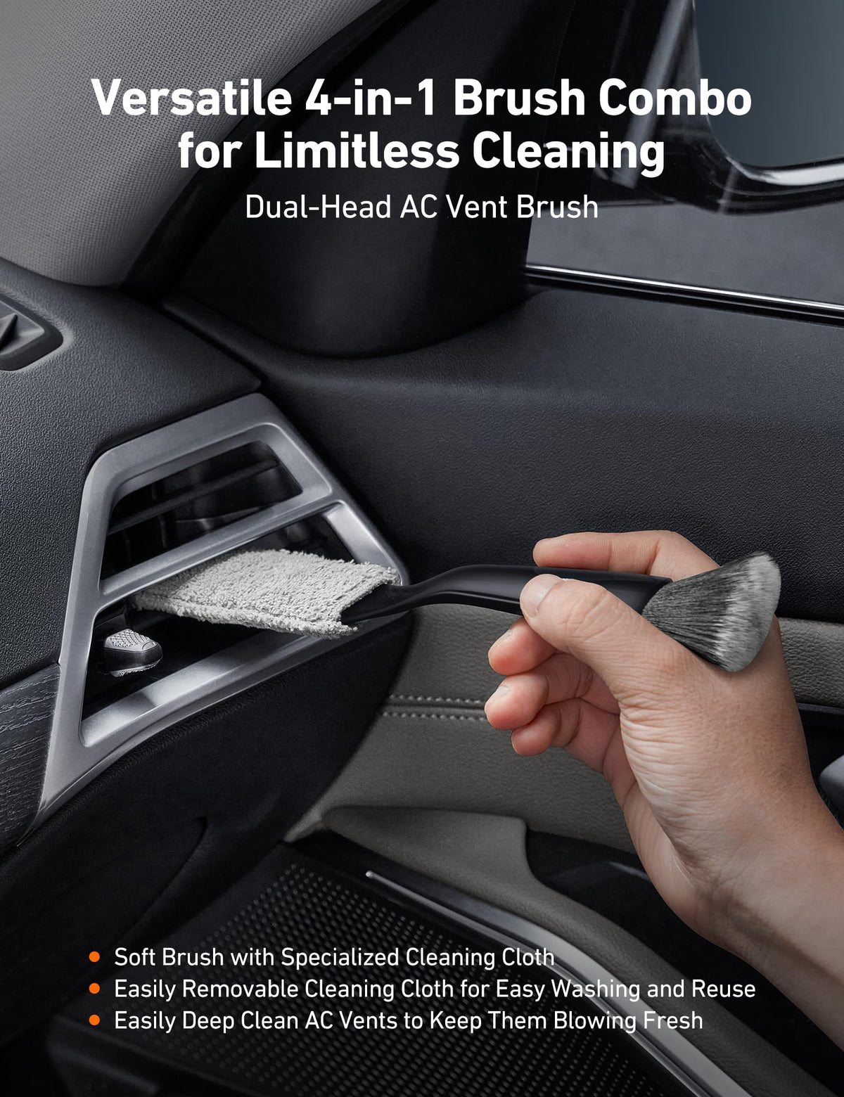 AstroAI ultra-slim microfiber cloths close-up showing high absorbency and streak-free finish