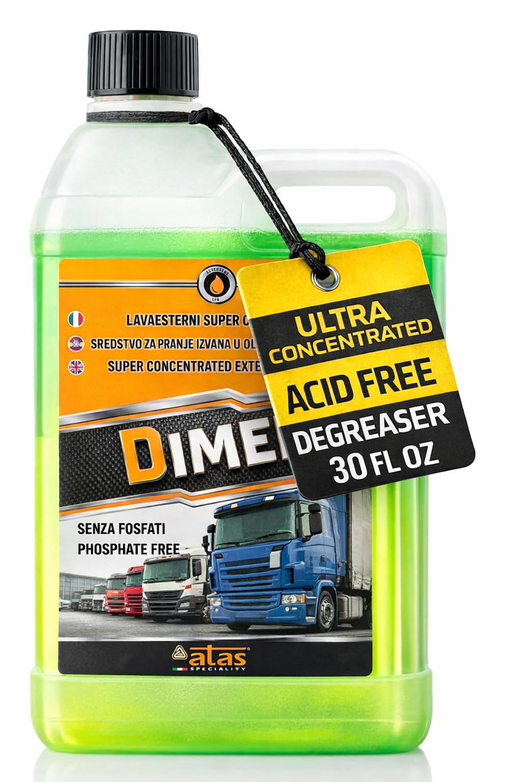 ATAS SPECIALITY DIMER bottle front label showing product identity and size benefit