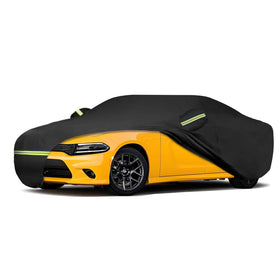 ATBKJ front view on Dodge Charger showing full coverage and protection