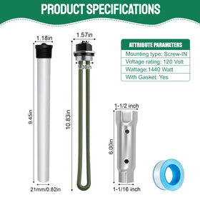 ATEEfaee magnesium anode rod detail showing thicker 21mm diameter for extended protection