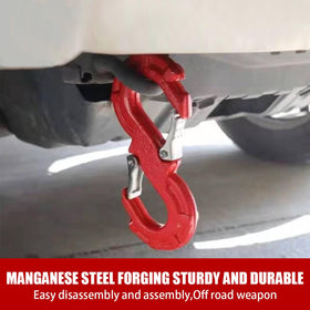 ATENGIDR S-hook beside recovery strap showing size and compatibility