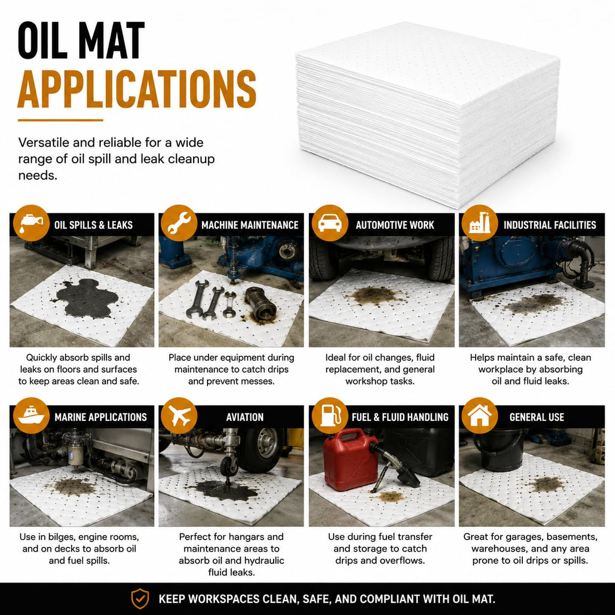 ATERET pad floating on water absorbing surface oil, effective recovery benefit