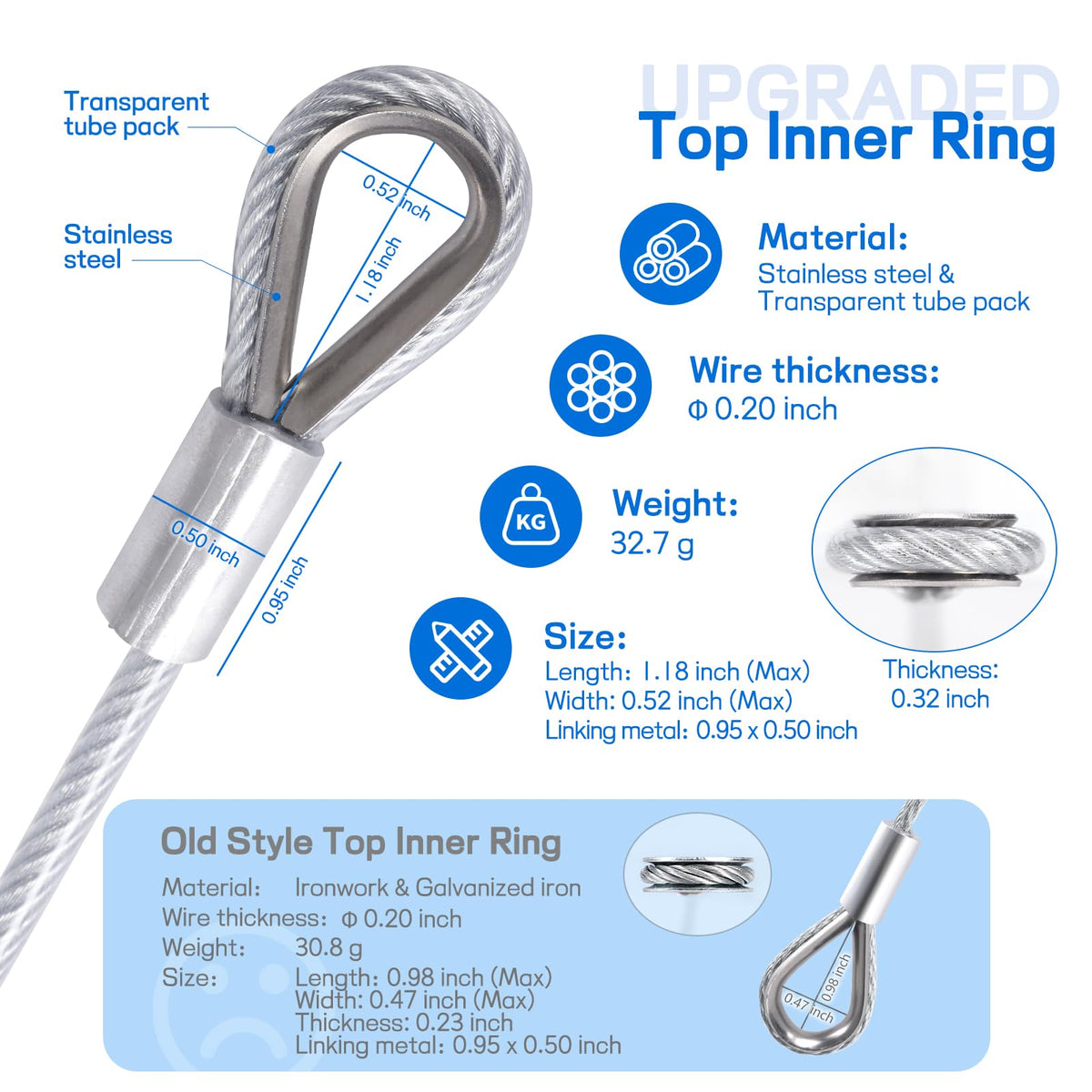 Atesilor cable next to ruler showing 57.4-inch length for fit