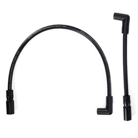 Atesilor front view of black spark plug wires showing OEM fit and clean styling benefit