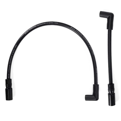 Atesilor front view of black spark plug wires showing OEM fit and clean styling benefit