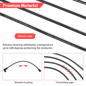 Atesilor wire set beside ruler showing scale for easy verification and accurate replacement