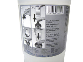 Atlantic British AdBlue bottle pouring into DEF fill port, clean mess-free benefit