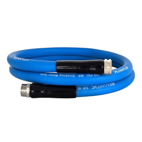 Atlantic RV hose front view showing compact 6 ft design and easy storage benefit