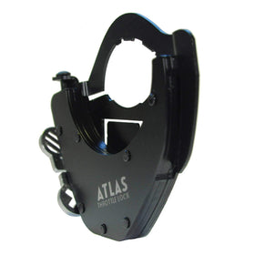 ATLAS Throttle Lock next to ruler showing compact size for space‑saving fit
