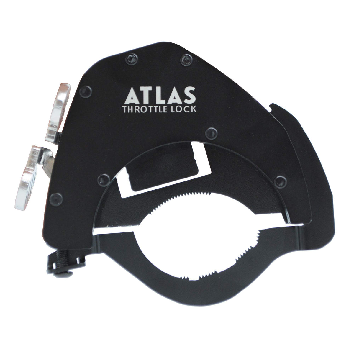 ATLAS Throttle Lock front view showing compact throttle-assist benefits control