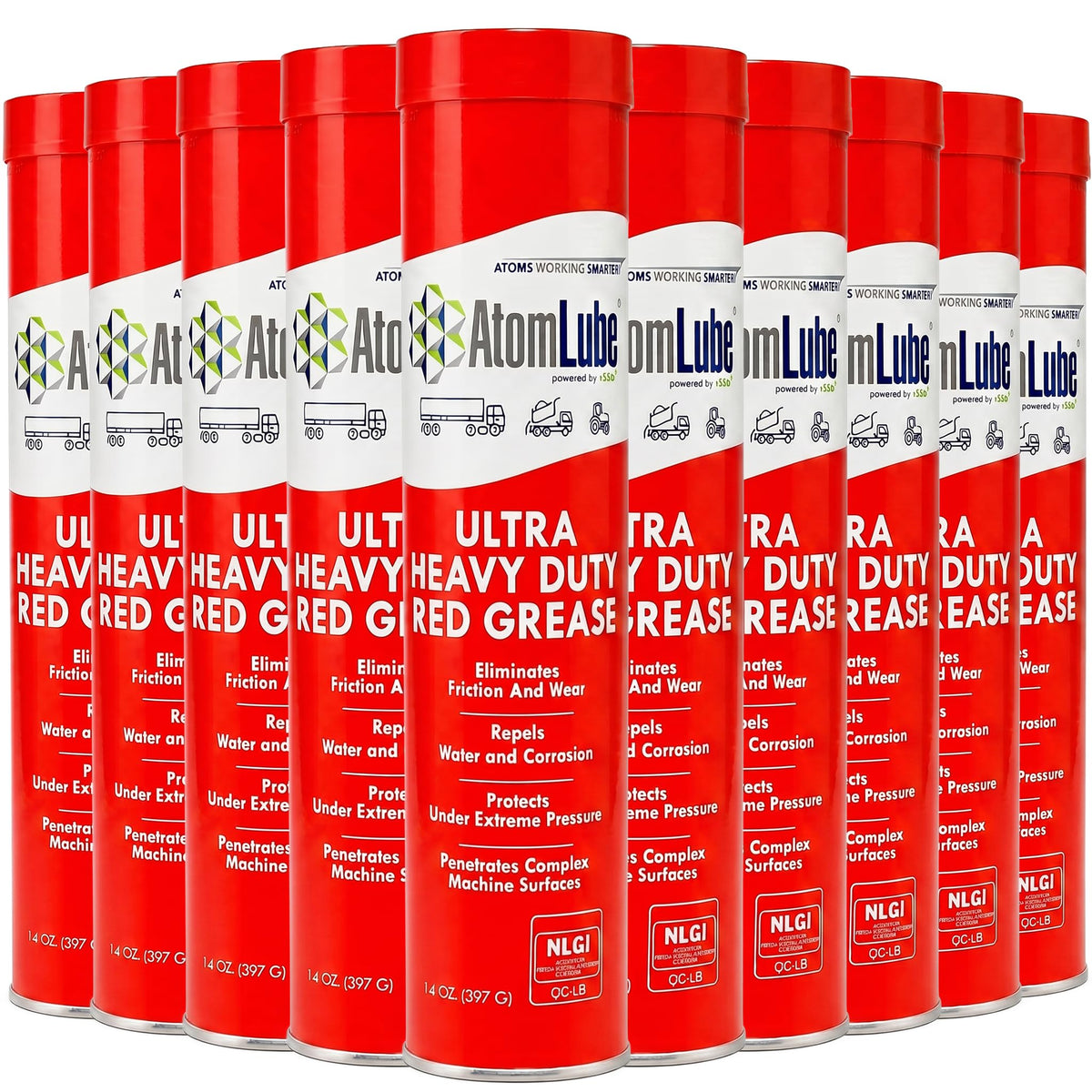AtomLube front packaging showing 10-pack and convenience for shop stocking
