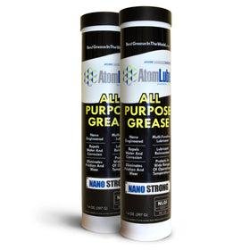 AtomLube front packaging showing two 14 oz tubes and label for easy identification and convenience
