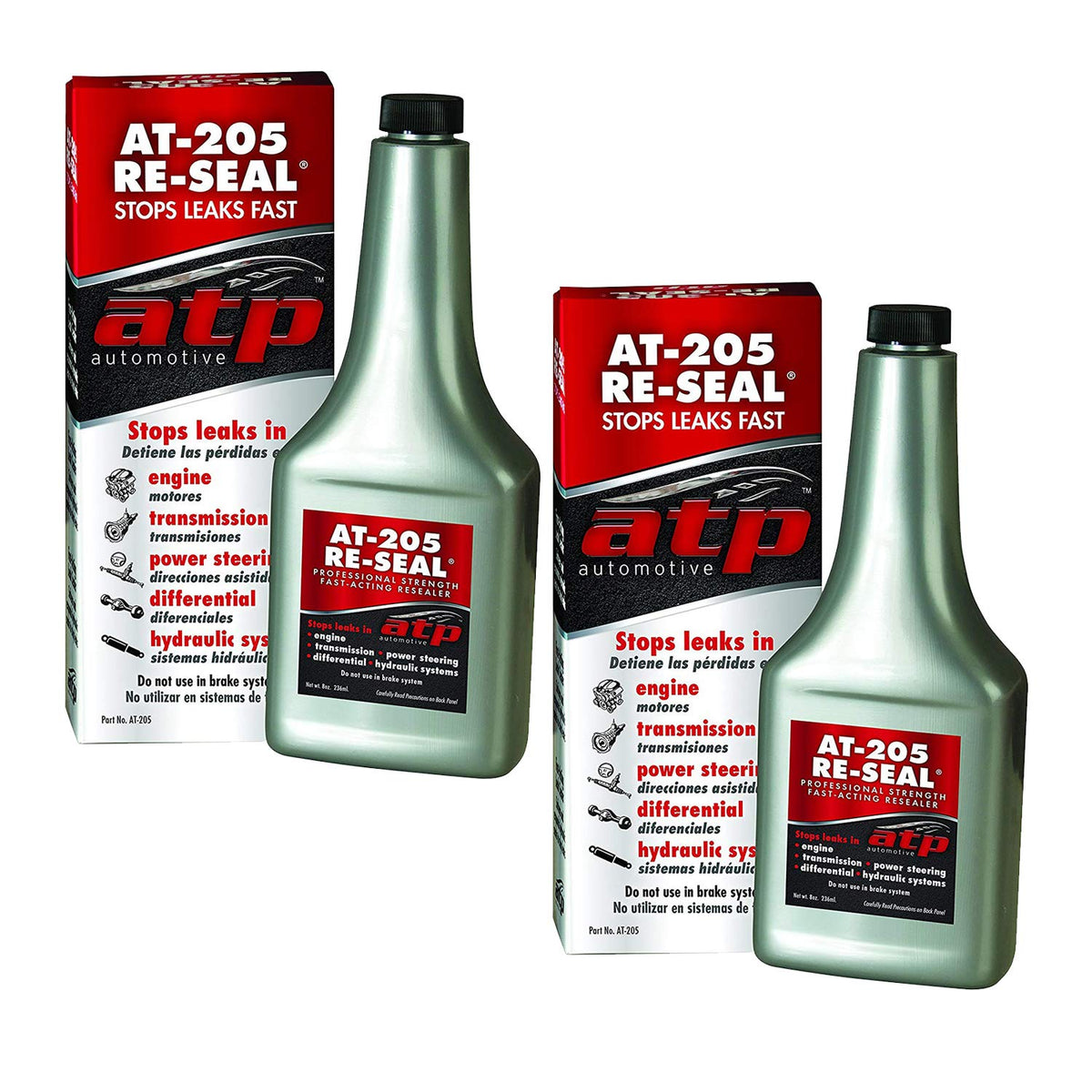 ATP Automotive AT-205 front label showing product and clear usage instructions for quick identification