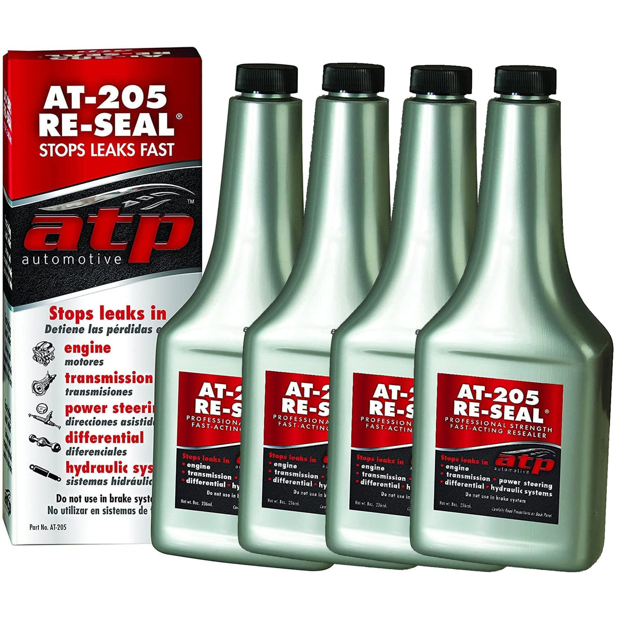 atp automotive at-205 front packaging shows product and 4-pack convenience