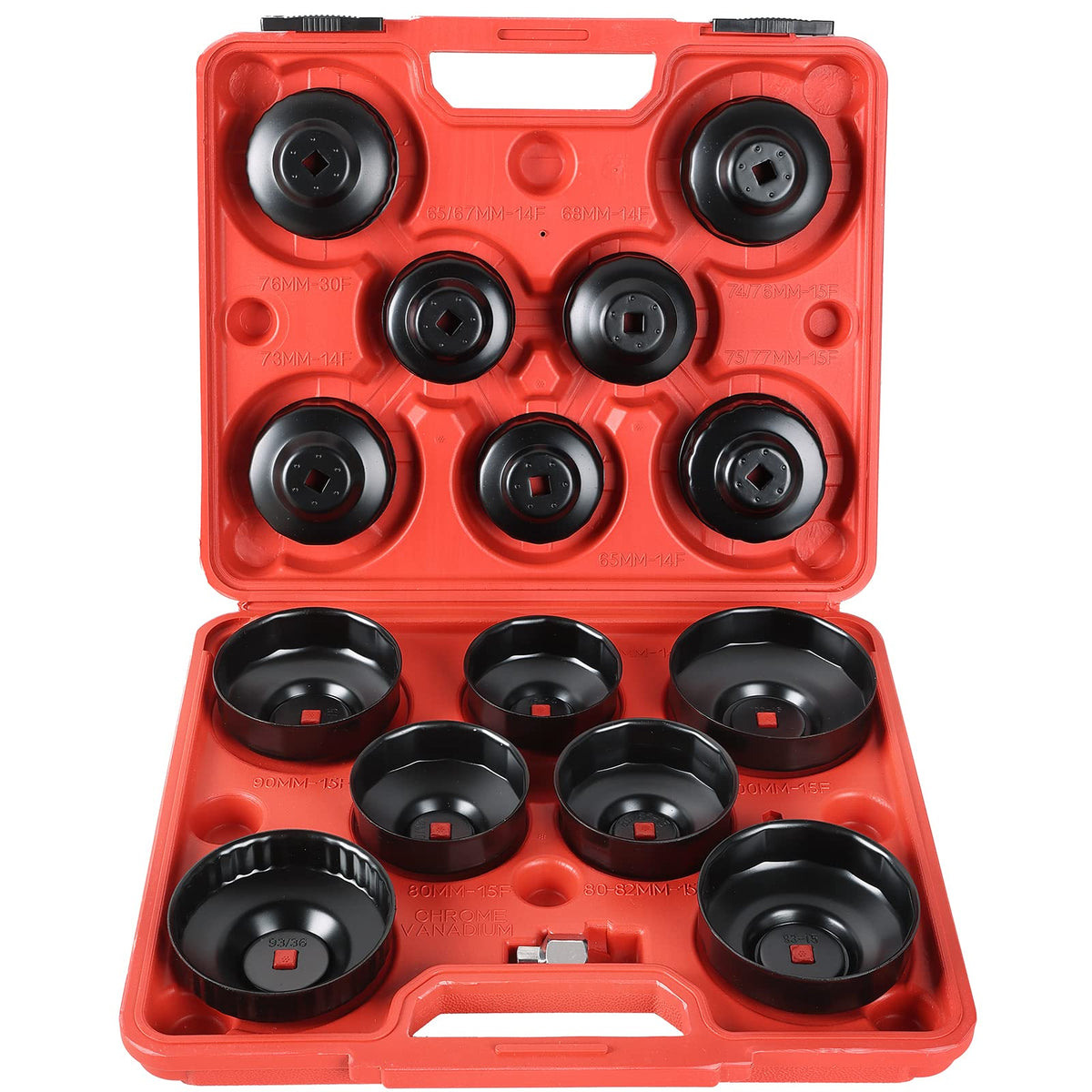 ATPEAM front view of case and sockets showing organized storage and quick access benefits