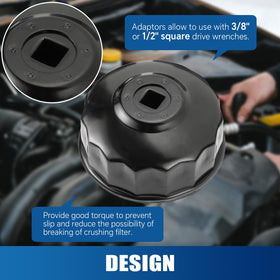 ATPEAM removing an oil filter illustrating reliable fit and easier filter service