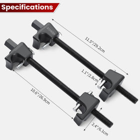 ATPEAM threaded rod detail with hardened center screw, showing smooth controlled compression