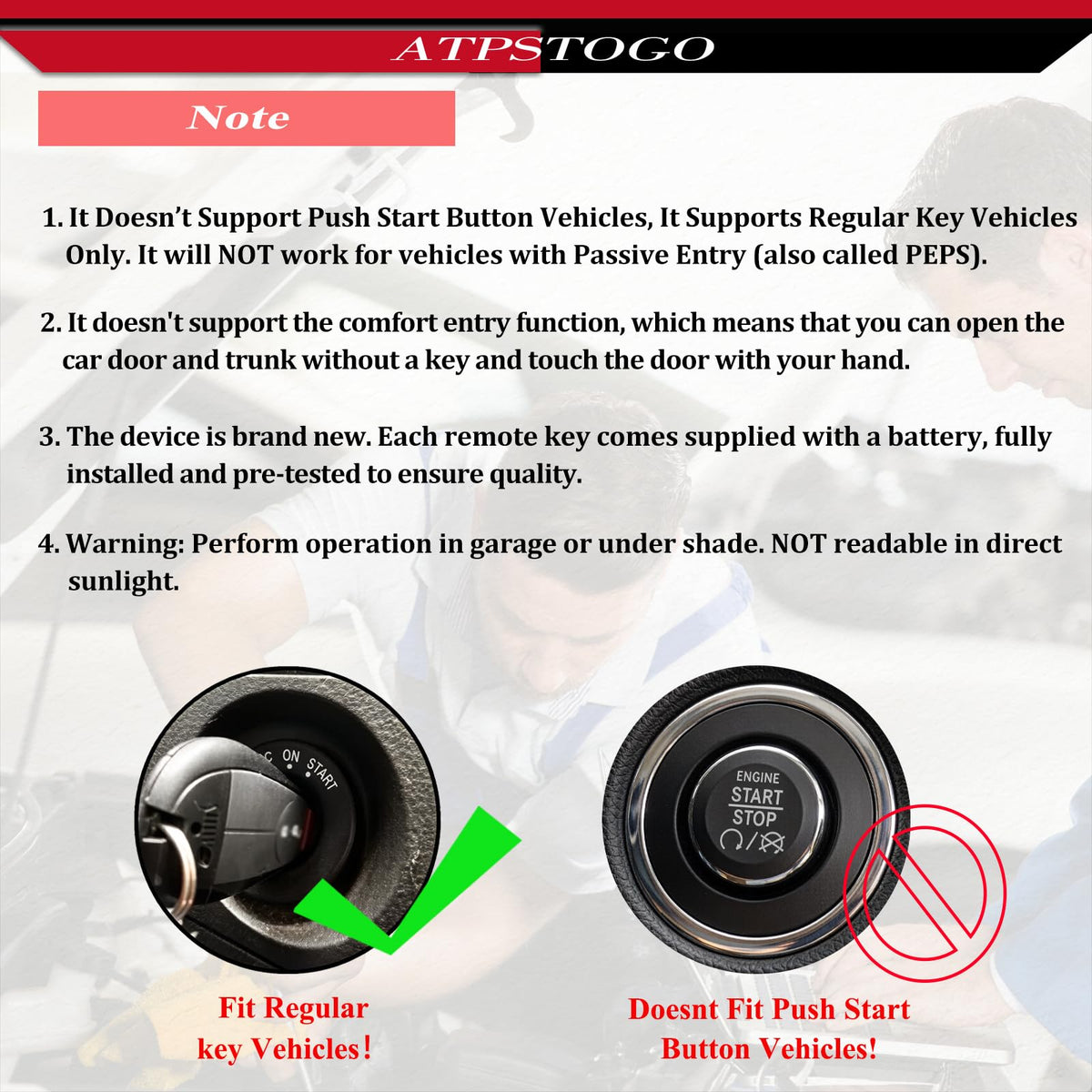 ATPSTOGO interchangeable 3 and 4 button keypads offering flexible button layouts