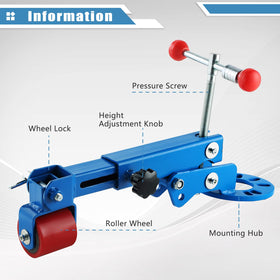 ATPTOOL mounted on wheel hub in use showing correct positioning and efficient reforming