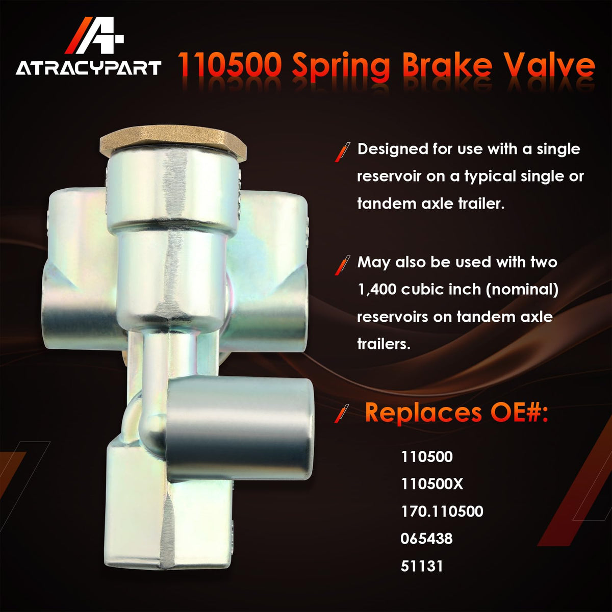 ATRACYPART 110500 installed on trailer valve mount restoring proper brake release