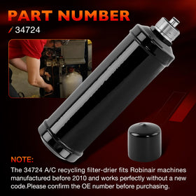 ATRACYPART 34724 cutaway of filter media showing molecular sieve for moisture control