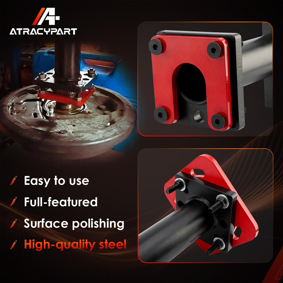 ATRACYPART close-up of adapter plate highlighting precise fit and alignment