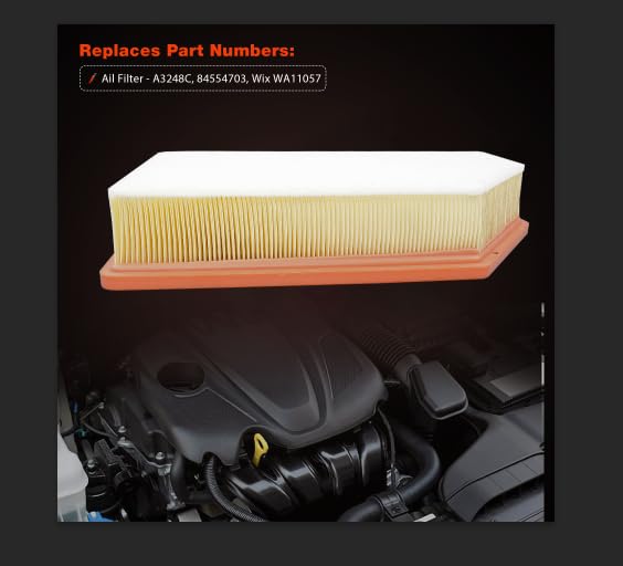 ATRACYPART air filter pleated side view demonstrating debris blocking benefit